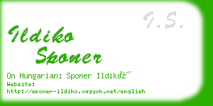 ildiko sponer business card